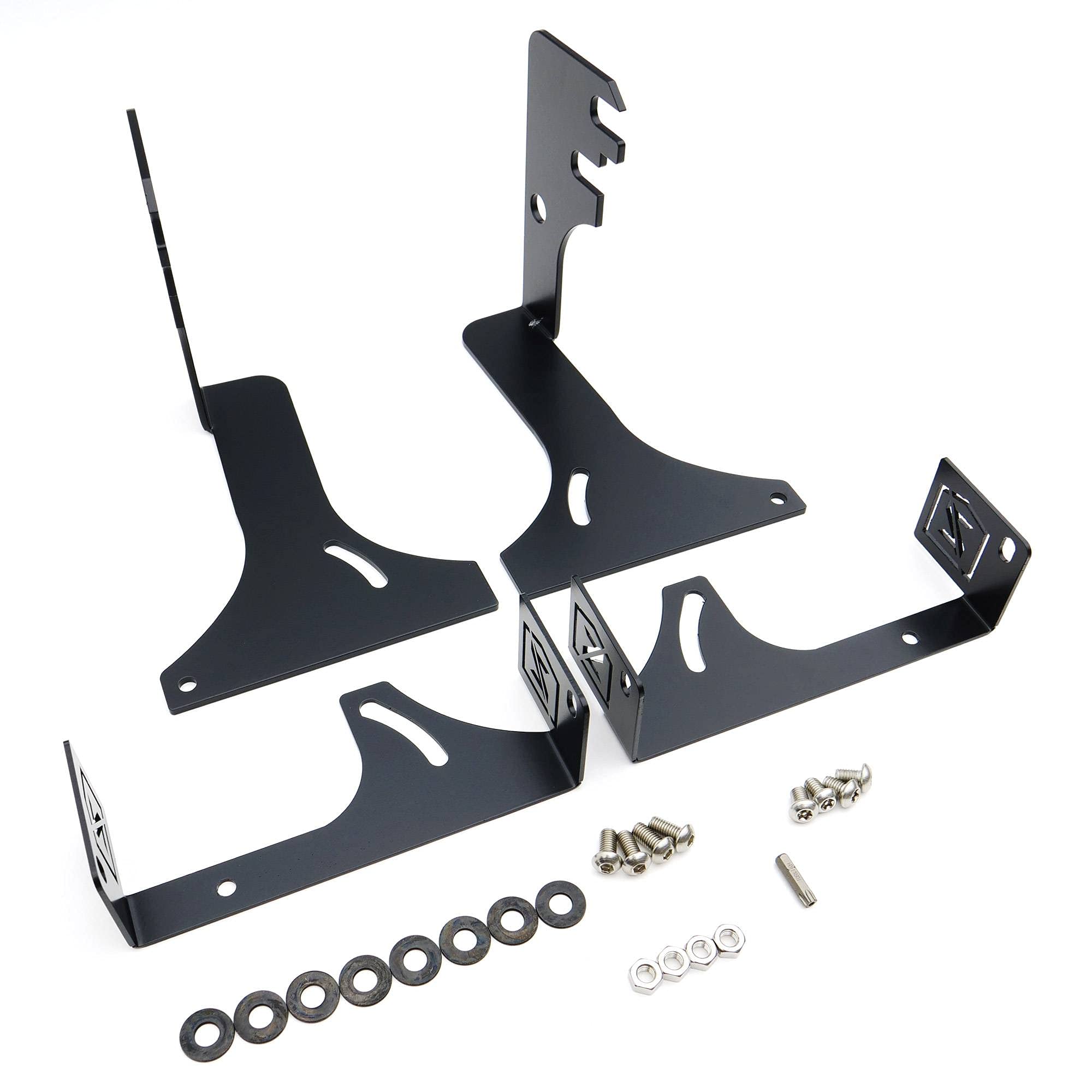 ZROADZ LED Mounting Bracket Front Roof - Compatible w/ 2005-2022 Toyota Tacoma - to Mount (1) 40 Inch ZROADZ or similar style Curved Light Bar (Not Included) - PN #Z339401