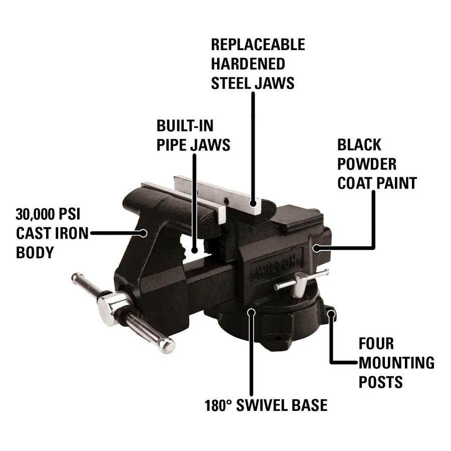 Special Edition Wilton Bench Vise, 5-1/2" Jaw Width, 5" Jaw Opening, 3-1/4" Throat (50005)
