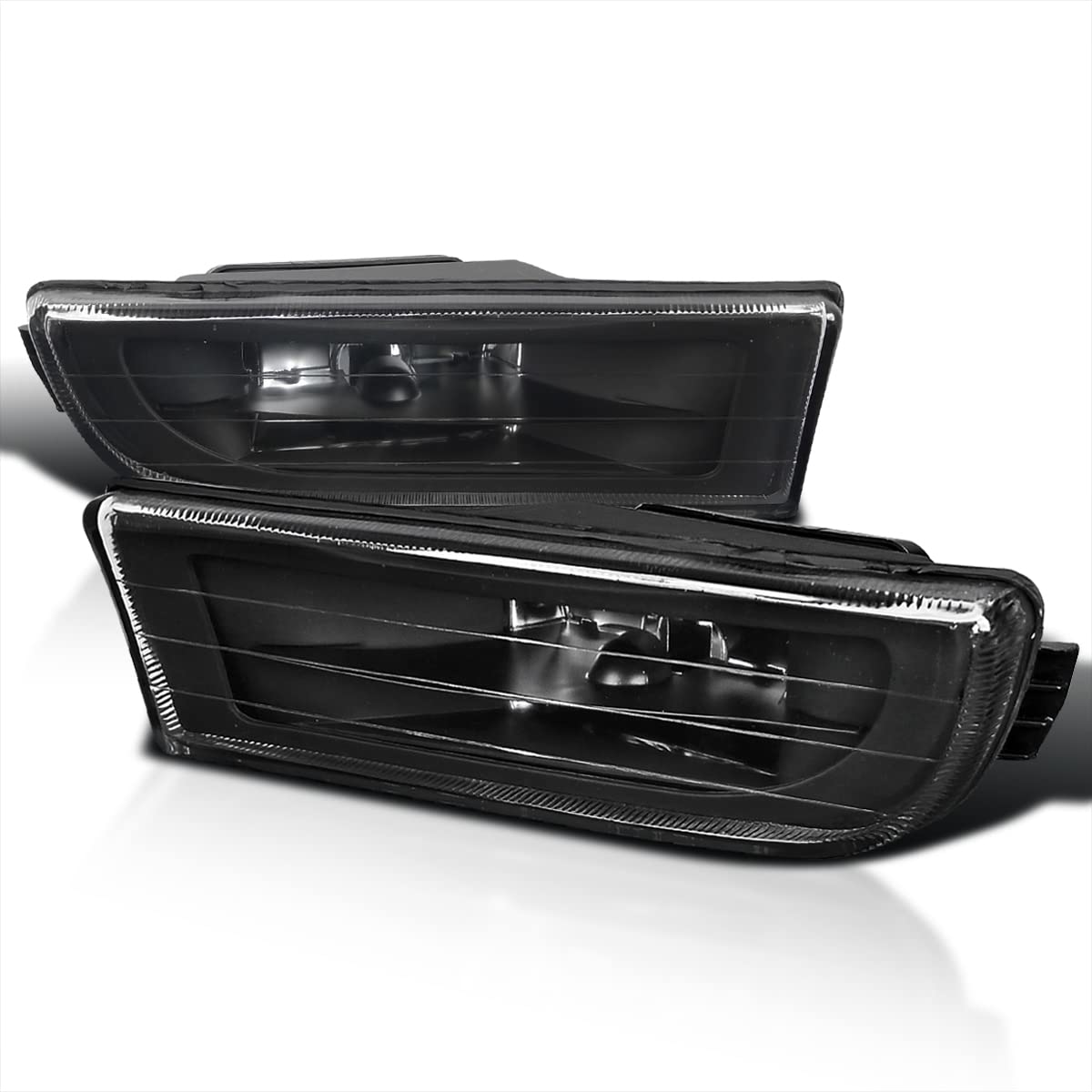 Black Housing Spec-D Tuning Clear Lens Fog Lights Compatible with BMW E38 7-Series 1995-2001 L+R Pair Assembly
