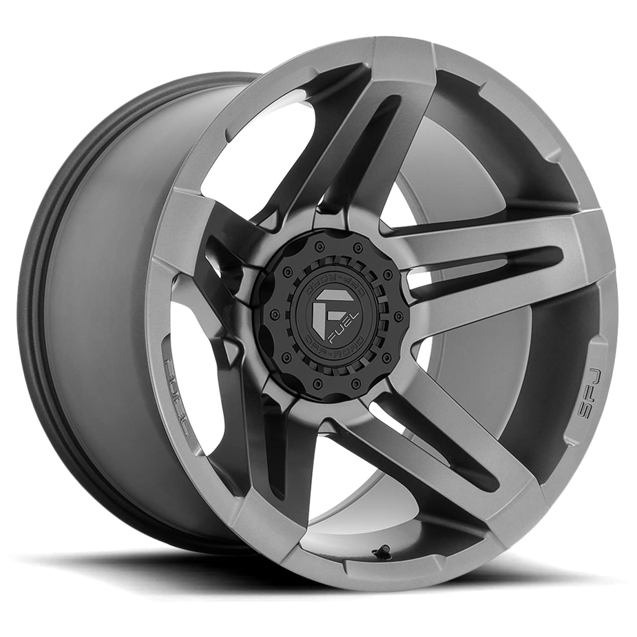 D764 SFJ FUEL OFF-ROAD 22X14, 5X5.0/5.5, 4.55, -75mm MATTE GUN METAL - D76422405745