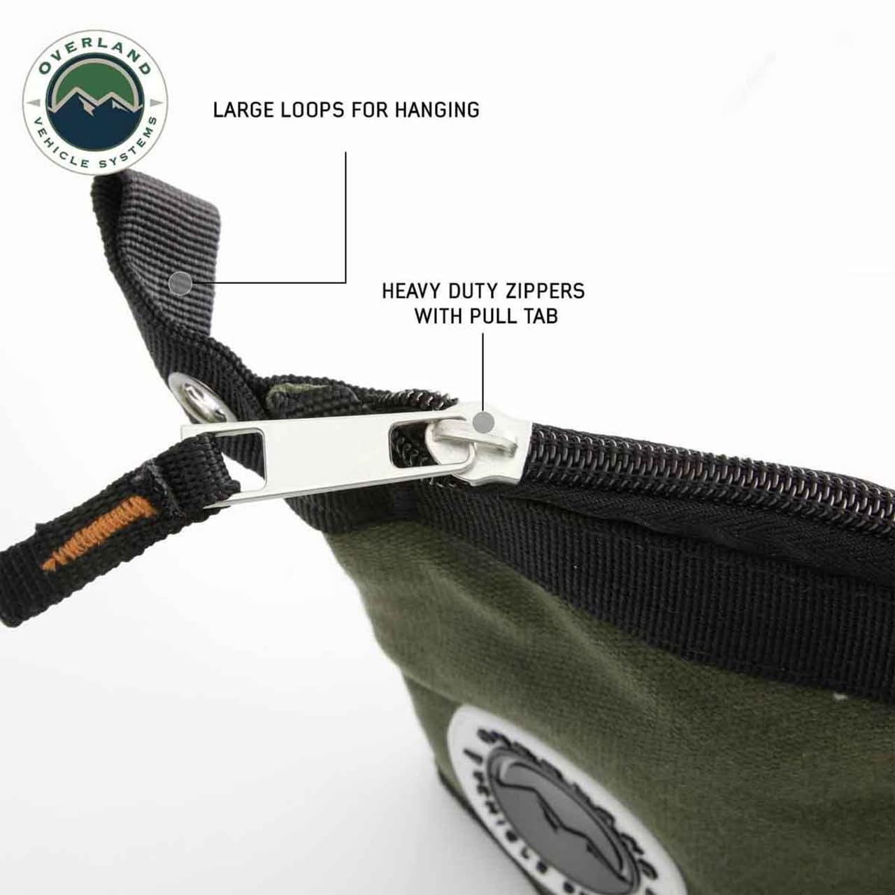Overland Vehicle Systems 3-Bag Set of Small/Medium Size Storage Bags - #12 Waxed Canvas - Infused with Paraffin Wax Waterproofing - Universal for, Tools, Automotive, Fishing, Hunting and More!