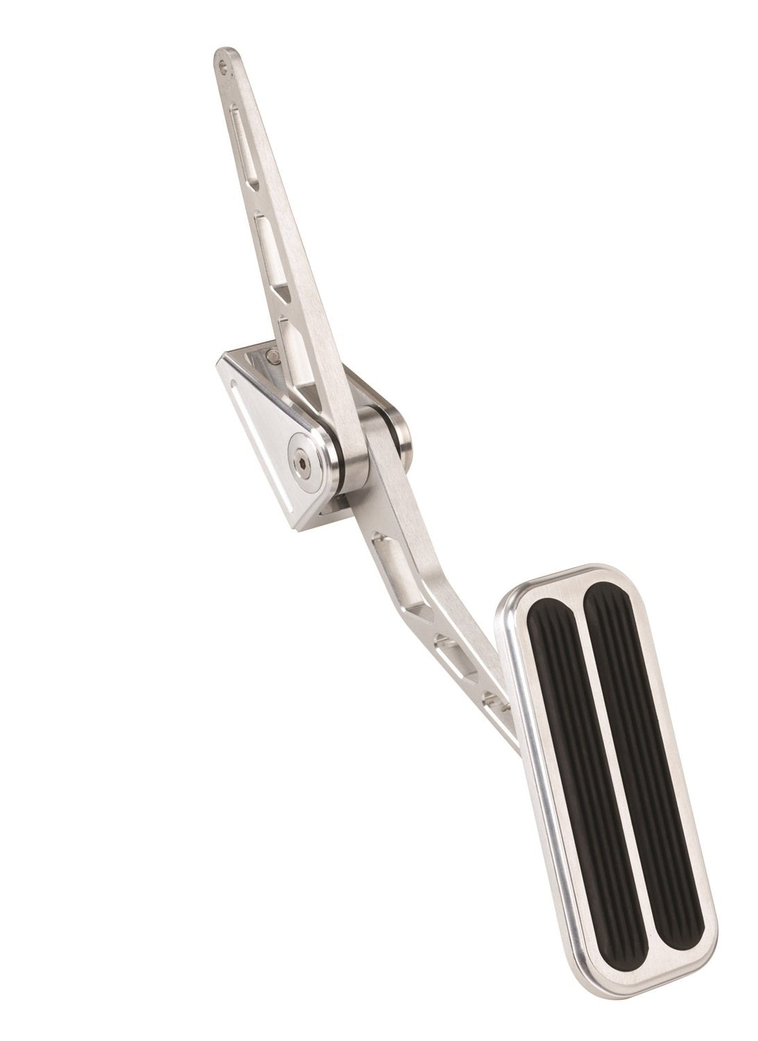 Lokar Competitor BAG-6149 Brushed Billet Aluminum Vertical Offset Mounting Throttle Pedal Assembly with Rubber