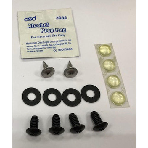 TrailFX Bug Shield Mounting Hardware Kit RH5016XH OE Replacement Parts for TrailFX Hood Shields Steel Brackets Stainless Steel Screws and Rubber Bump Stops