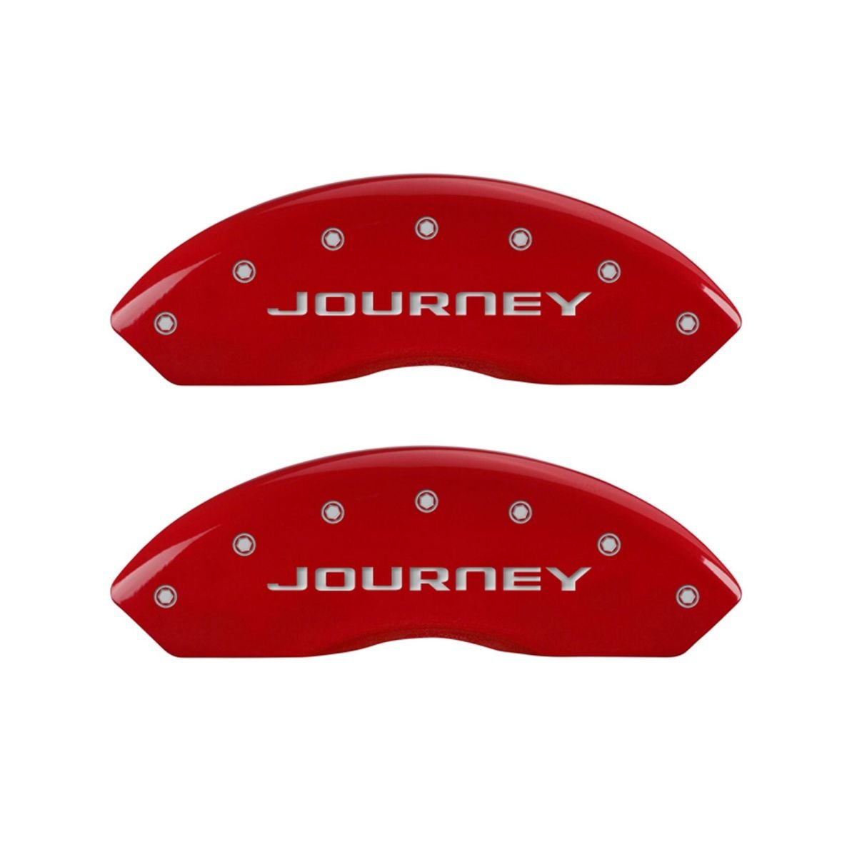 Journey Red MGP Caliper Covers 12200SJN1RD - Engraved Front & Rear44; Set of 4