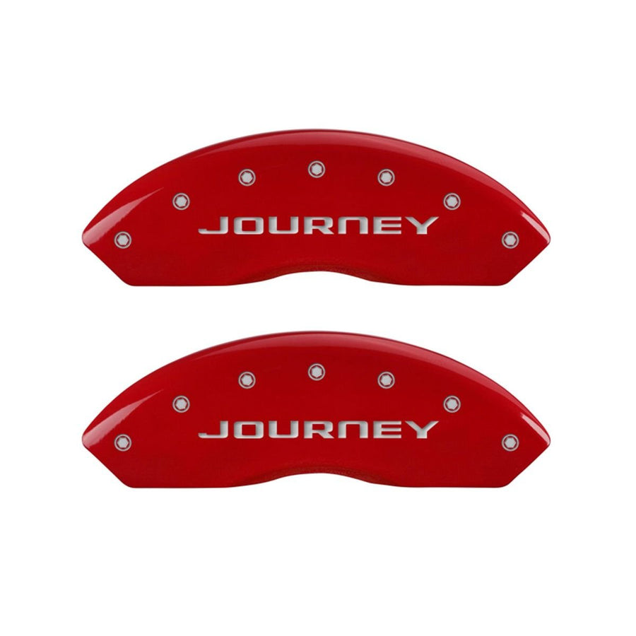 Journey Red MGP Caliper Covers 12200SJN1RD - Engraved Front & Rear44; Set of 4