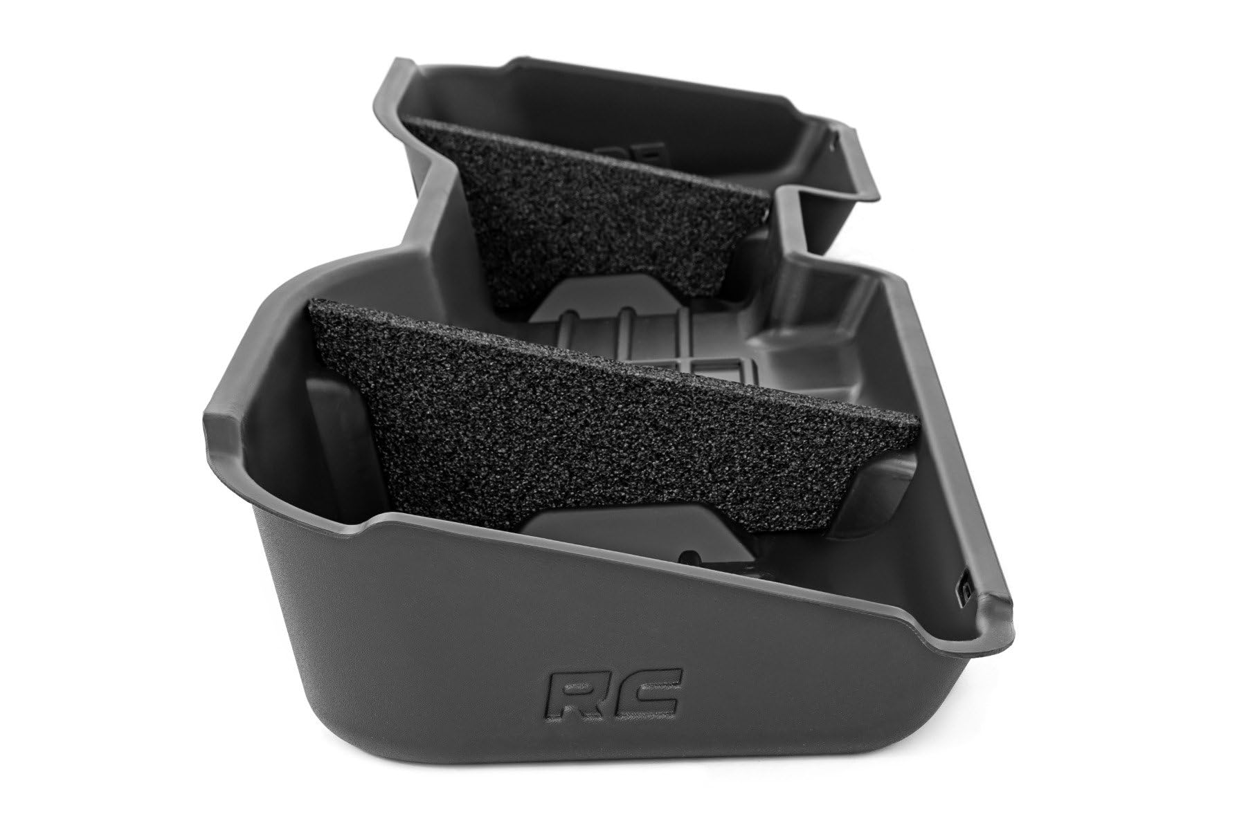 Rough Country Under Seat Storage for Chevy Silverado 1500 (2014-2018) & 2500HD/3500HD Crew Cab - Under Seat Custom-Fit Truck Storage, Durable, Anti-Skid Thermoplastic