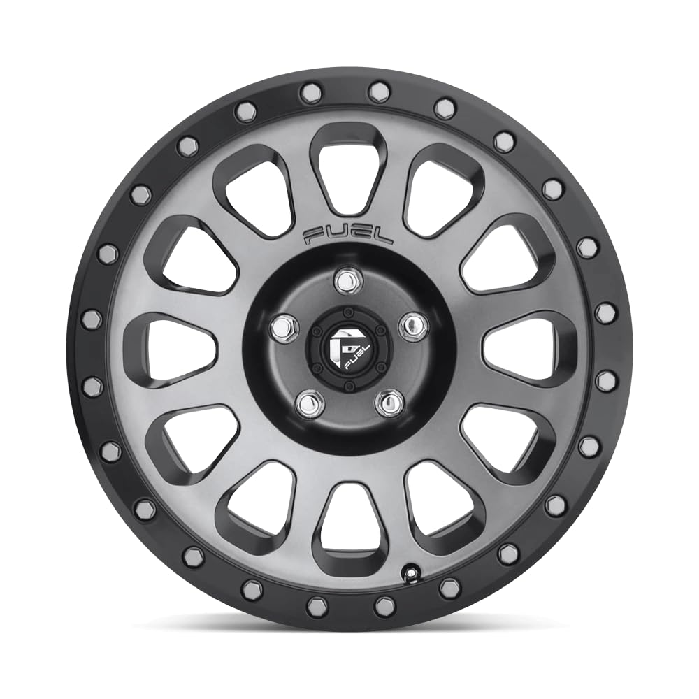 D601 VECTOR FUEL OFF-ROAD 18X9, 6X5.5, 5.04, 1mm MATTE GUN METAL BLACK BEAD RING - D60118908350