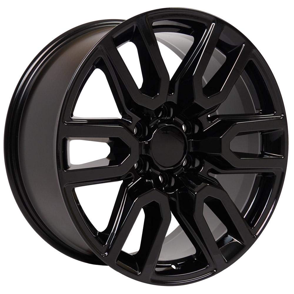 Black Wheel OE Wheels LLC CV36-20090-6550-24B Painted (20 x 9. inches /6 x 139 mm, 24 mm Offset)