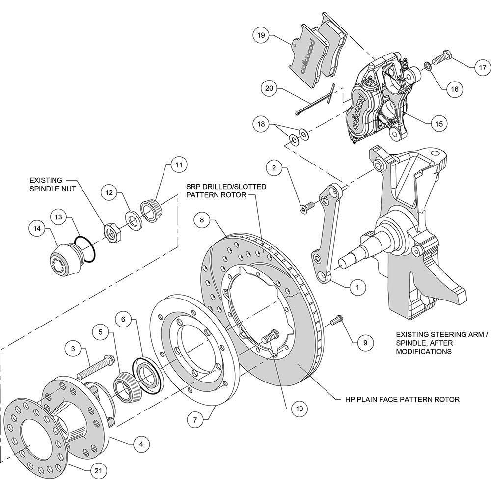 Front Brake Kit Wilwood 140-11007-D