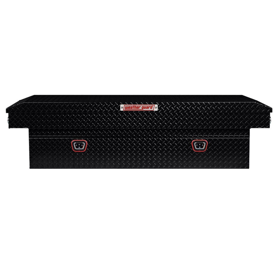 Weather Guard Saddle Box Model 117-5-04, Aluminum, Full Extra Wide, Gloss Black, 14.4 cu ft