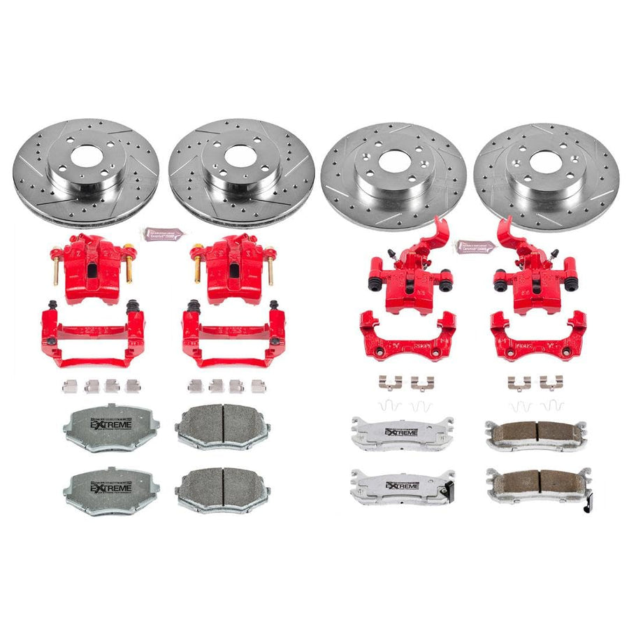 Power Stop Z26 KC794-26 Front & Rear Street Warrior Brake Kit Mazda For Mazda Miata 1994-1997, Mazda Miata 1999-2005 [Model Specific]