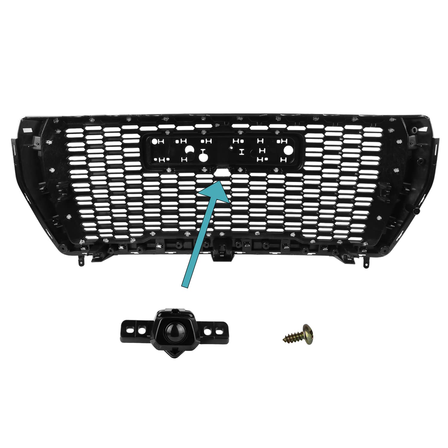 Chrome Denali Style Spec-D Tuning Front Hood Grill Grille Compatible with 2021-2023 GMC Yukon XL