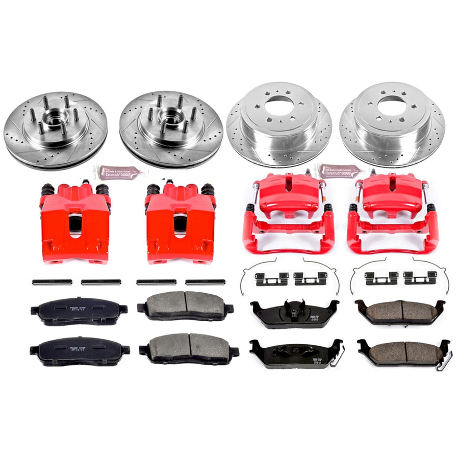 Power Stop 1-Click Performance Brake Kit with Caliper For Ford F-150 2004 [Model Specific]