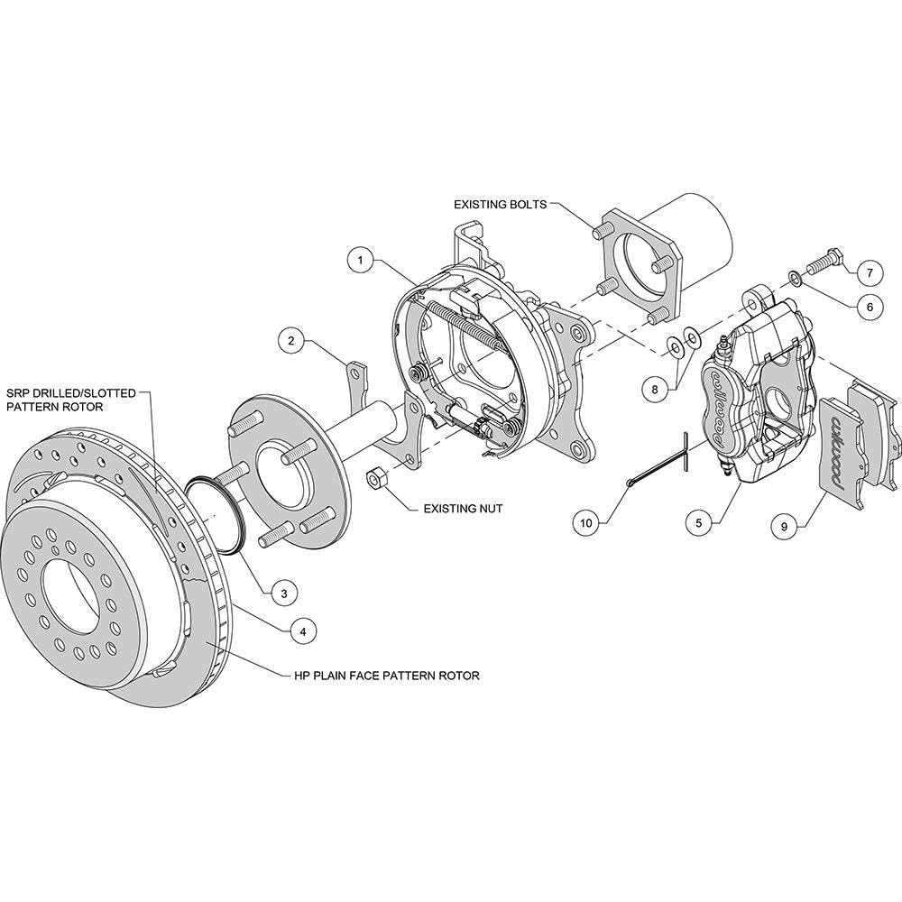 P/S FDLI Park Brake Kit, Red