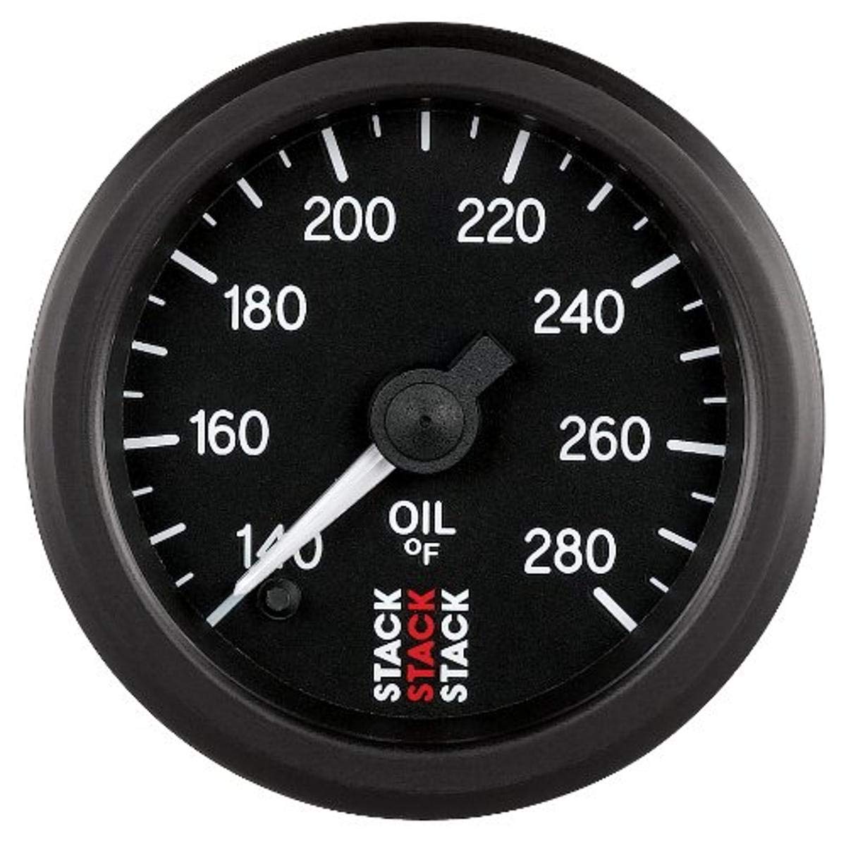 52mm Stack ST3310 Black 1/8" NPTF Male 140-280°F Professional Stepper Motor Oil Temperature Gauge