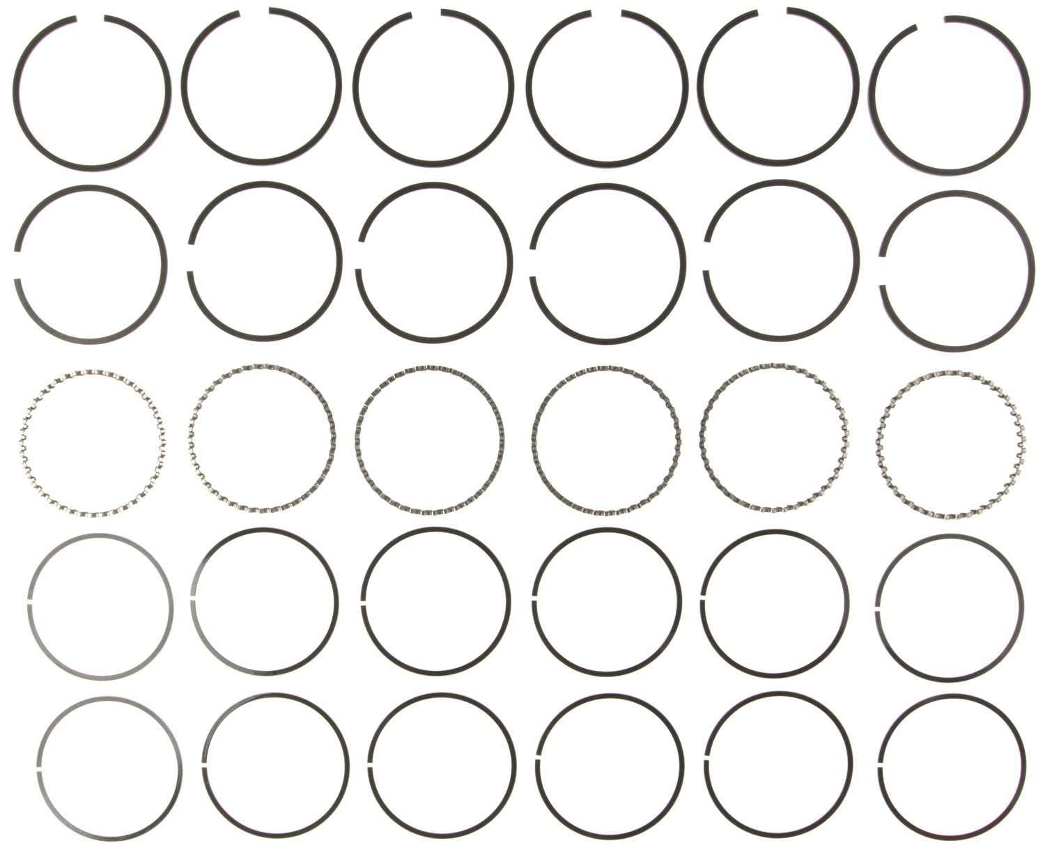 Mahle AMC Rings 199/232/258 Engs 64-87 Buick 225 Eng 64-67 Gray Int Trk Jeep Plain Ring Set