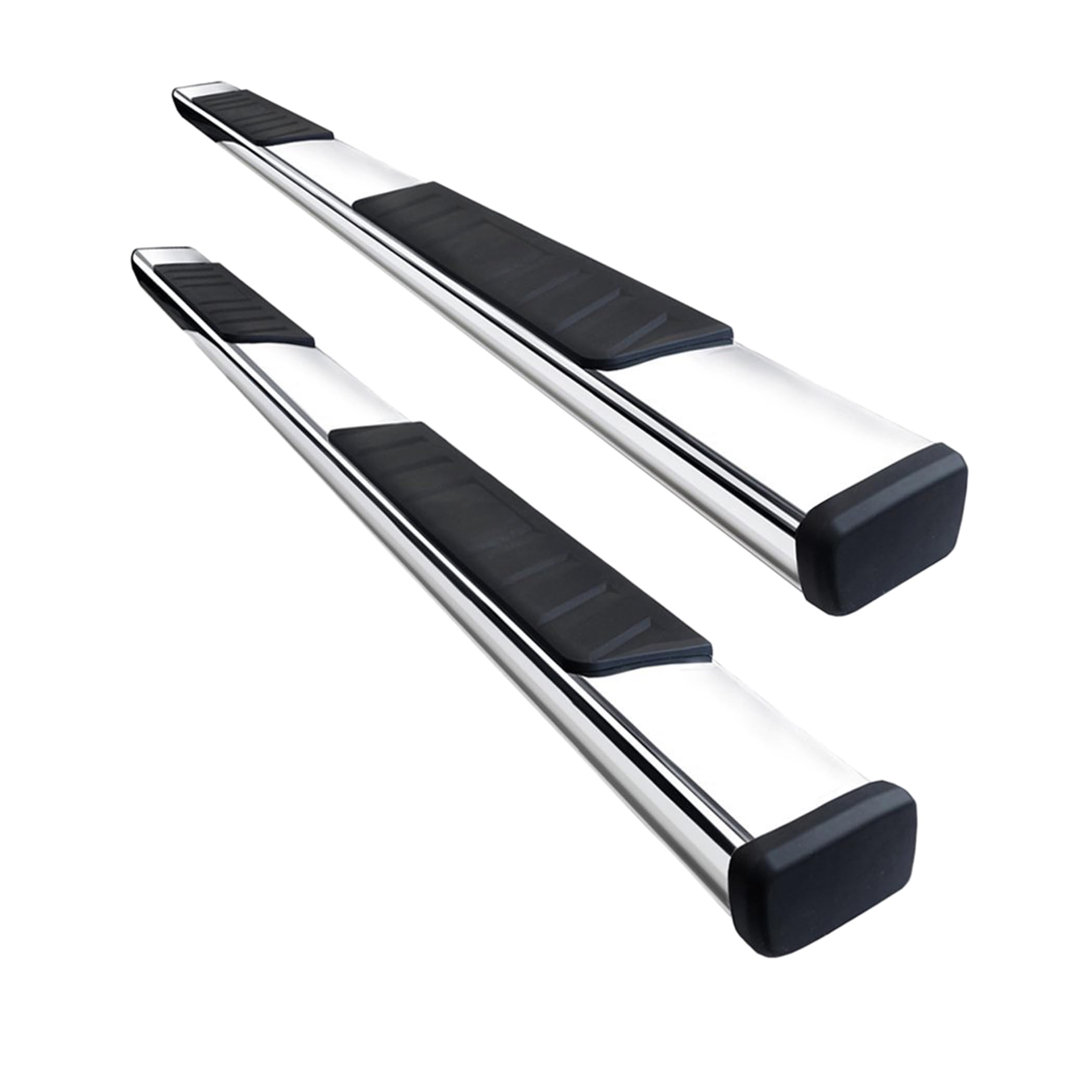 Summit Black Horse Running Boards Stainless Steel Compatible with 2009-2014 Ford F-150-SU-FO0176SS