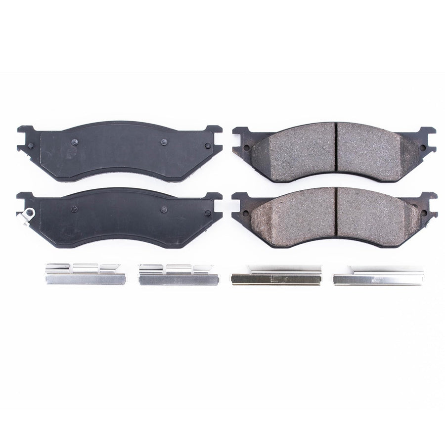Power Stop Z17 17-702 Ceramic Brake Pads with Hardware, grey For Expedition, F-150, F-150 Heritage, F-250, F-250, Navigator 1998-2002/Ram 1500 [Model Specific]