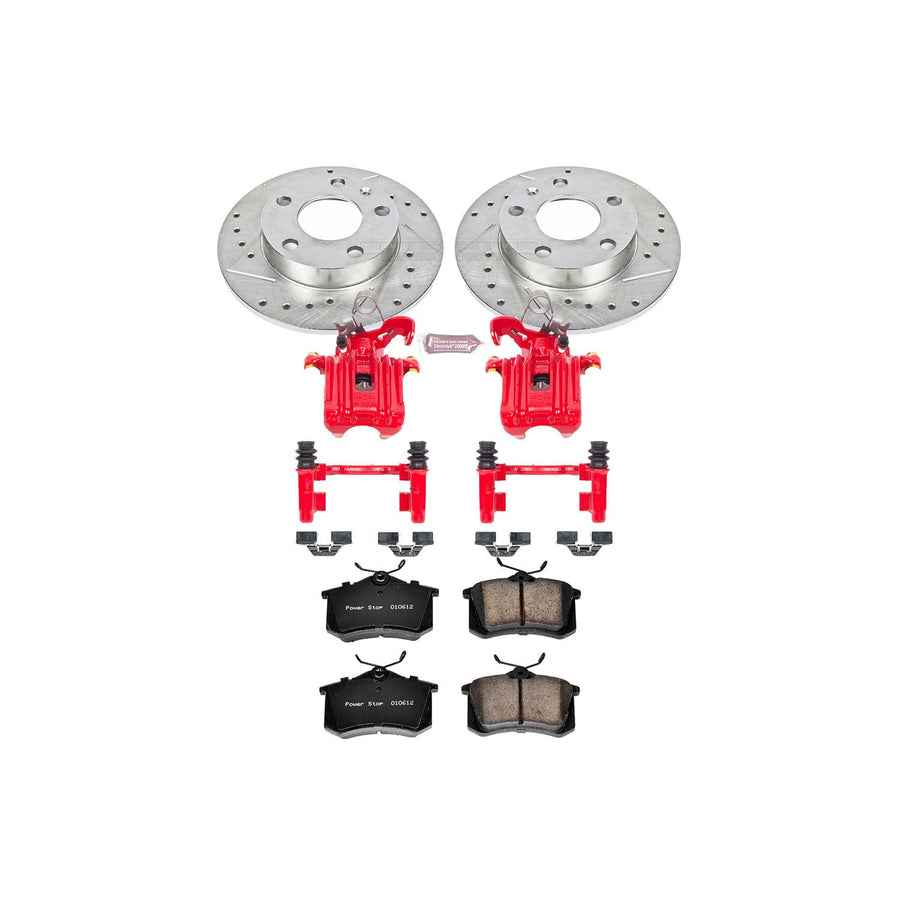Power Stop Z23 Evolution Sport Performance Brake Kit with Caliper For Audi A4 2002-2006, Audi A4 Quattro 2002-2005 [Model Specific]