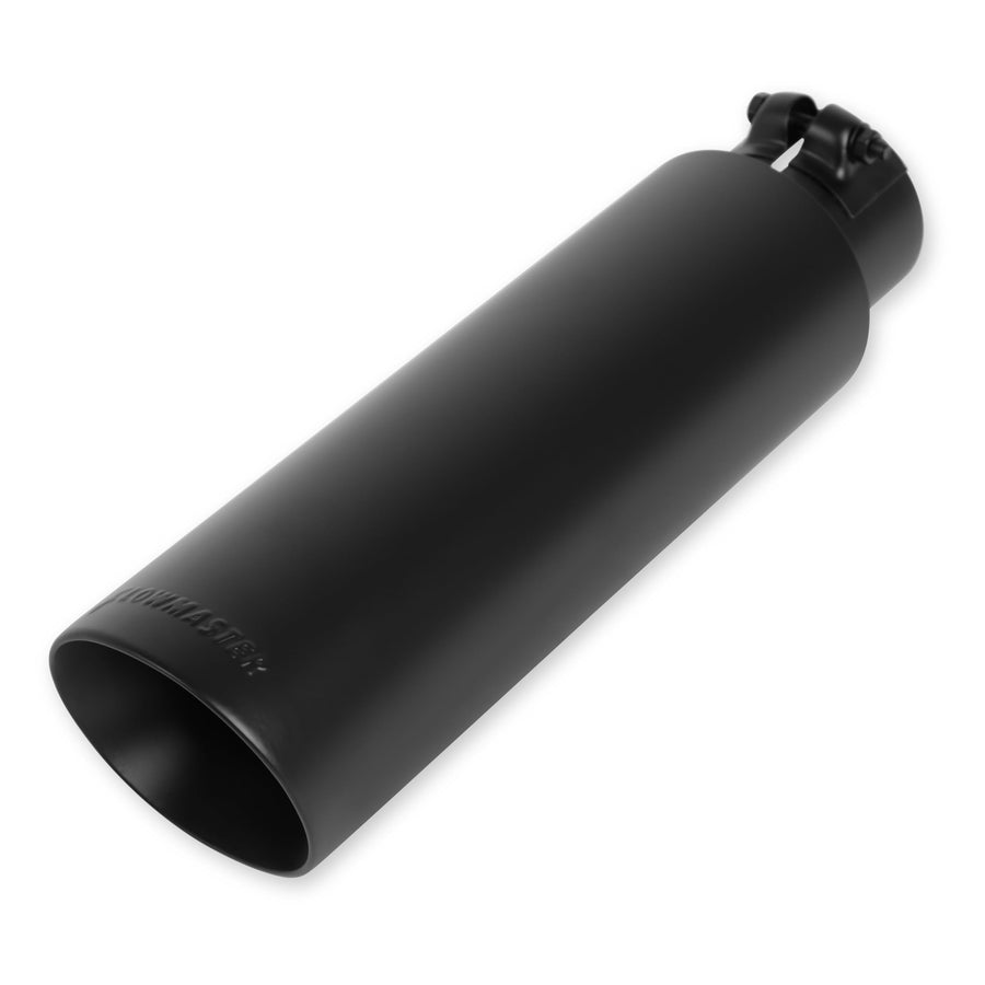 Flowmaster Exhaust Tip 15397B 3.5 Inch Angle Cut Black Ceramic Coated 304 Stainless Steel Fits 2.5 Inch Tubing 7 Inch Long - Clamp On