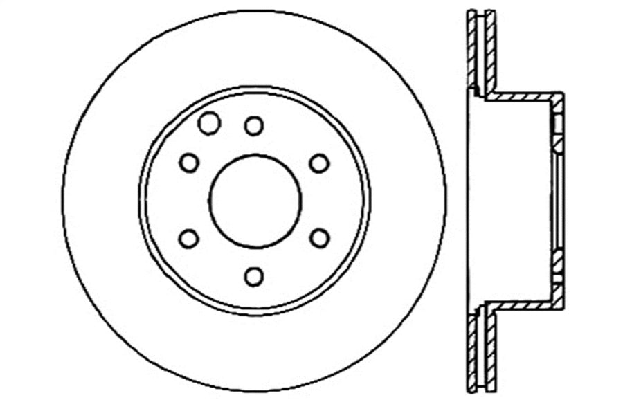 Sport Drilled/Slotted Brake Rotor StopTech 127.42086L (Rear Left), 1 Pack