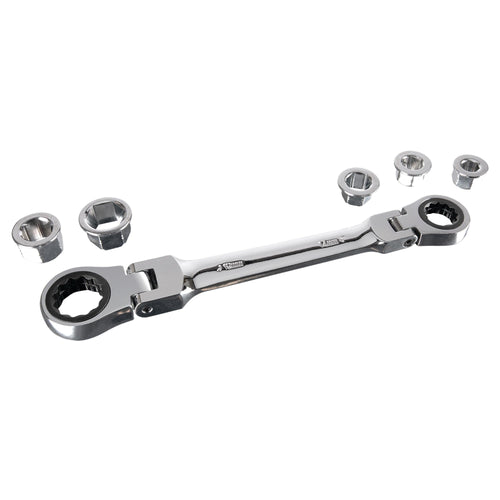 W30649 Performance Tool Flex Head Ratcheting Wrench Set - 7 Piece Metric, Low Profile, 72 Tooth, with Reusable Storage Case
