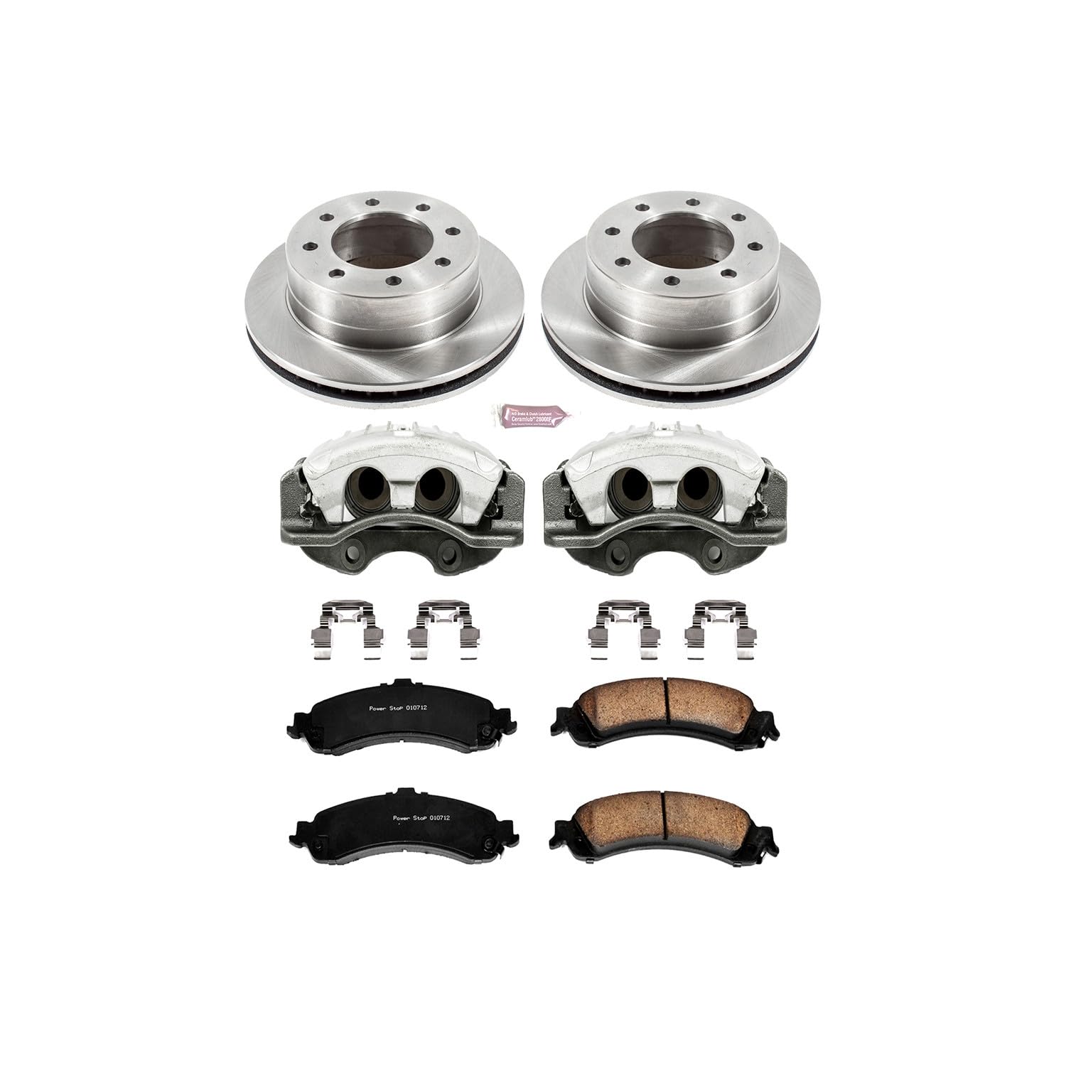 Power Stop KCOE5225 1-Click Autospecialty OE Replacement Brake Kit with Calipers For Chevrolet Silverado 1500 HD 2005, GMC Sierra 1500 HD 2005 [Model Specific]