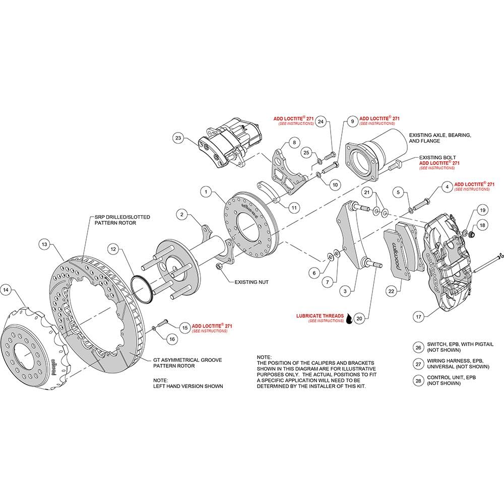 Wilwood Superlite Narrow 4R Rear P-Brk Kit AERO4 14in Rotor Big Ford 2.5in Off - SRP