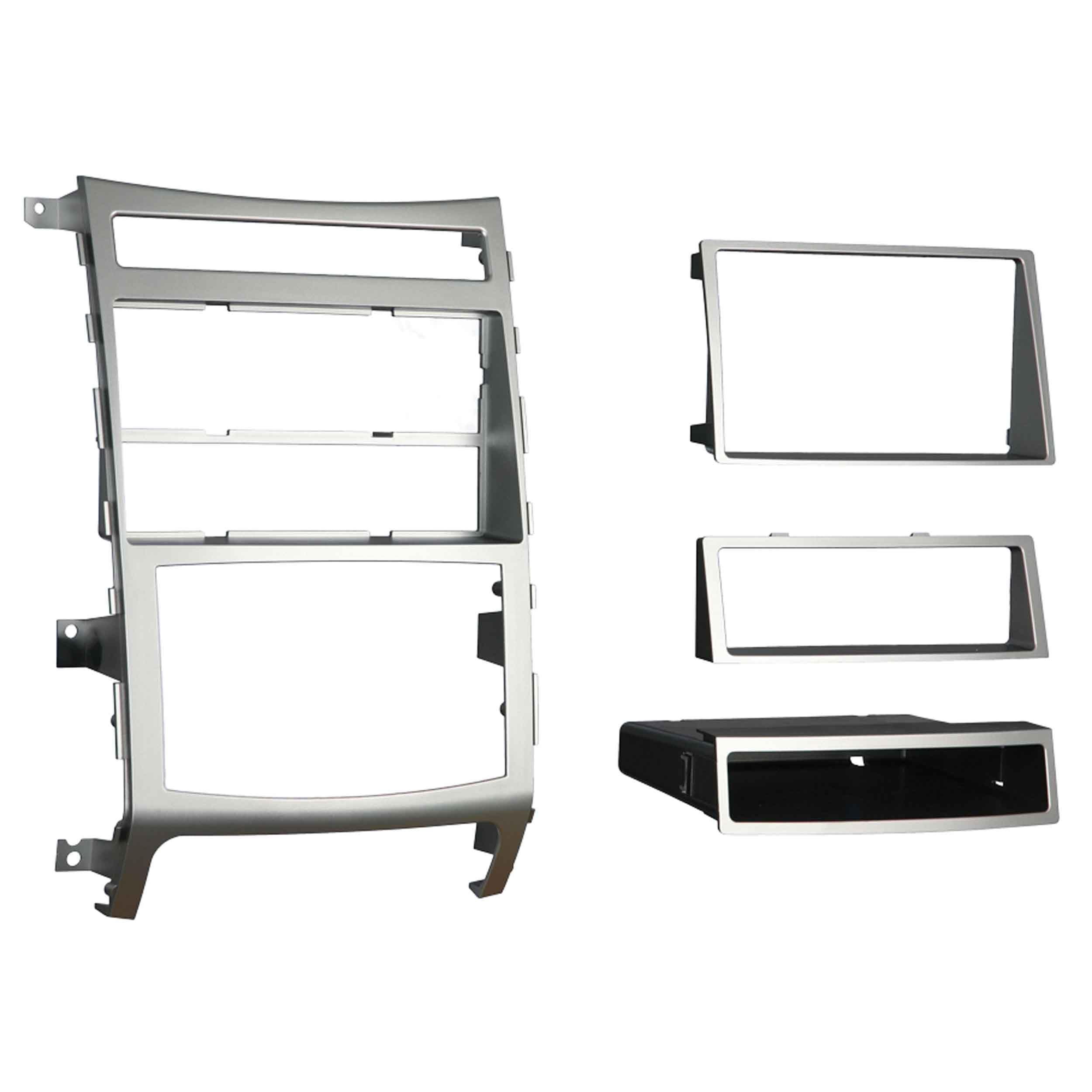 Metra 99-7335S Installation Dash Kit for Single or Double DIN 2007-2009 Hyundai Veracruz with Automatic Climate Control Only (Silver) (Silver)
