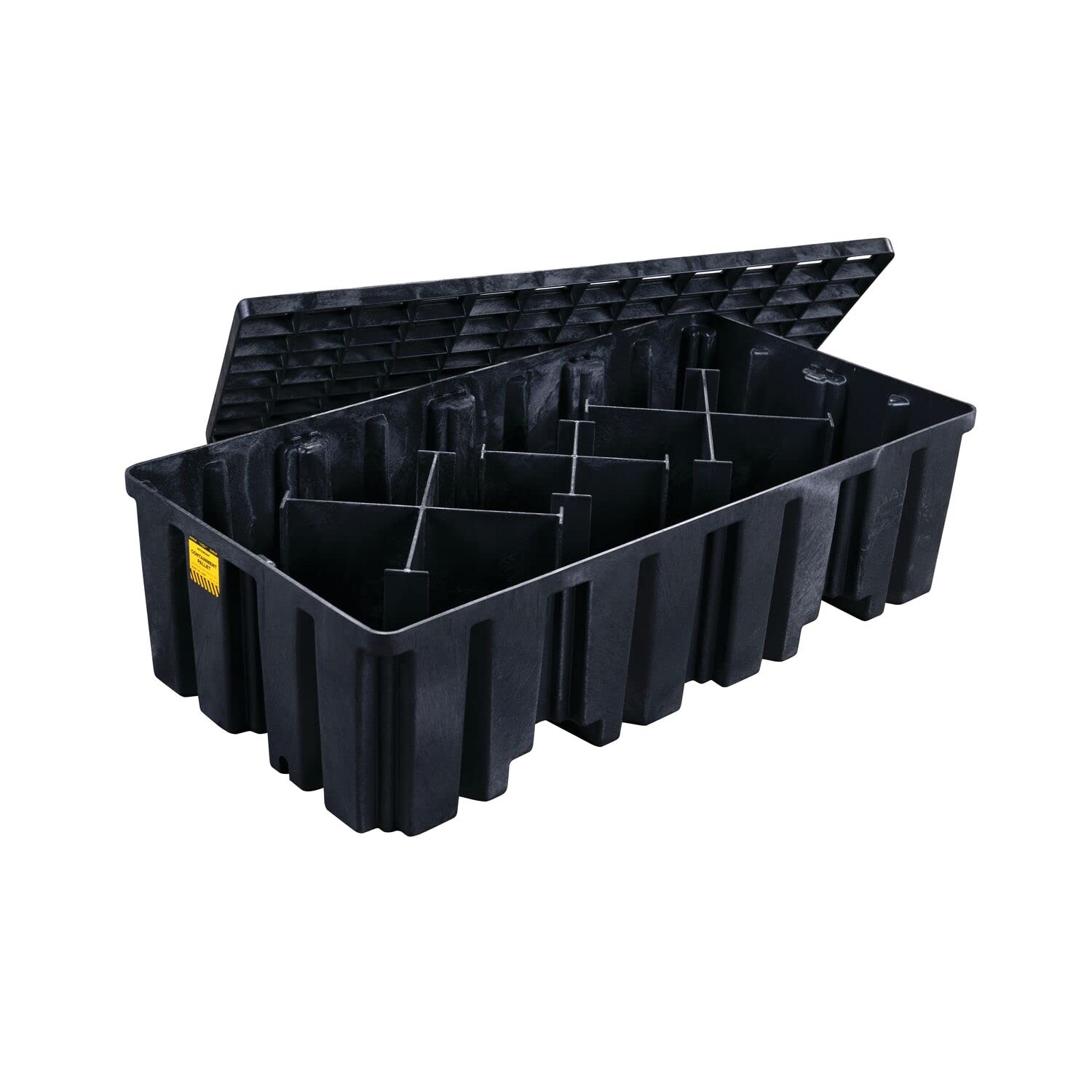 2 Eagle Drum Spill Containment Pallet with Forklift Pockets, 51.5"x26.25"x13.75", 66 Gallon Sump, 4,000 lbs. Load Capacity Secondary Containment Pallet, Made in USA, Black, 1620BND