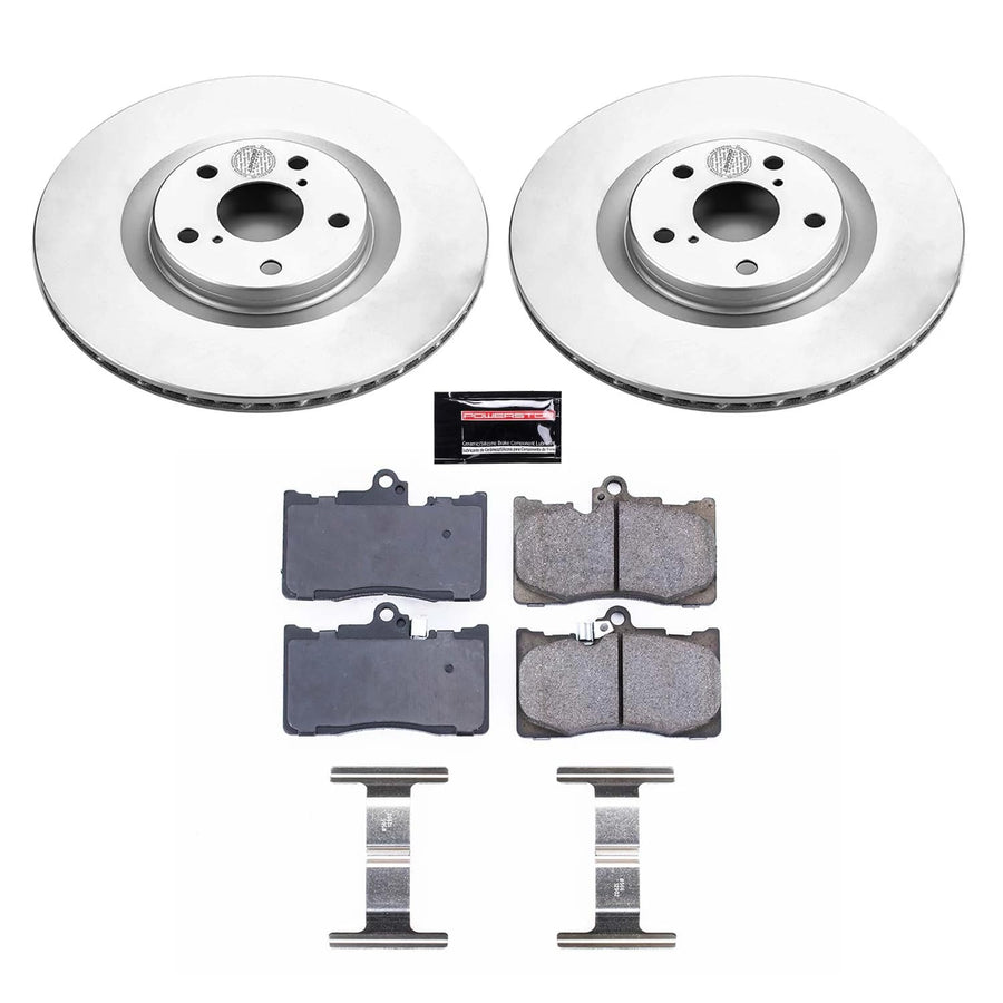 Coated Brake Rotor and Ceramic Brake Pads- Front Power Stop CRK5868