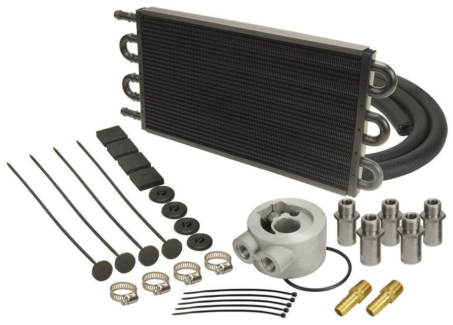 15502 Derale Engine Oil Cooler Kit, Black