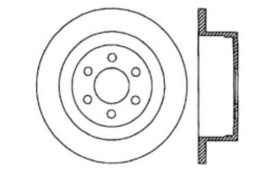 StopTech Centric 128.67058L Sport Cross Drilled Brake Rotor; Rear Left