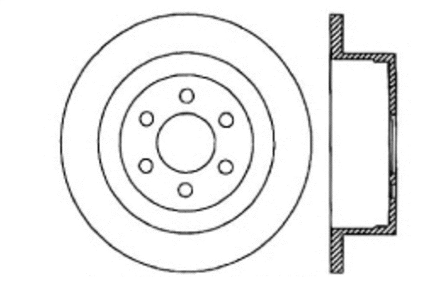 Rear Right StopTech 128.67058R Sport Cross Drilled Brake Rotor