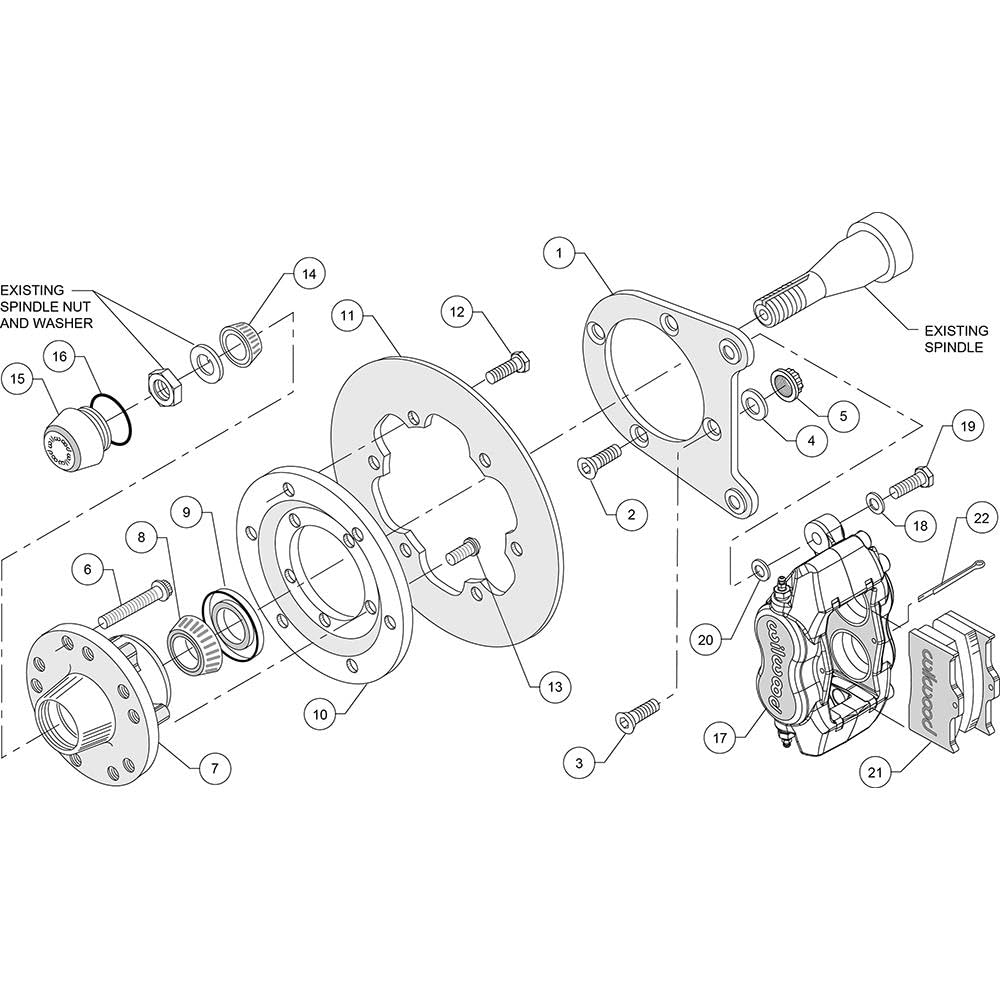 Drilled Rotor FDL Front Drag Kit
