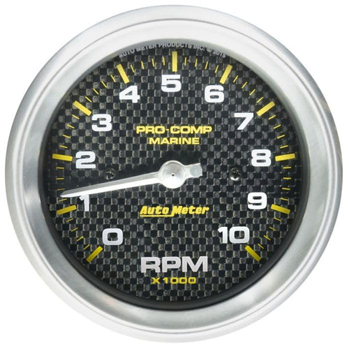 Tachometer Auto Meter 200701-40, 3 3/8", Marine Carbon Fiber, 10K RPM