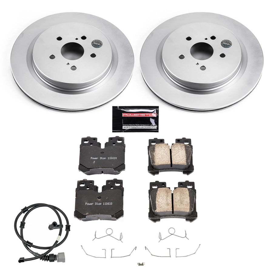 Power Stop Rear Coated Rotor Kit-Z17 Coated Brake Rotors & Ceramic Brake Pads CRK8378