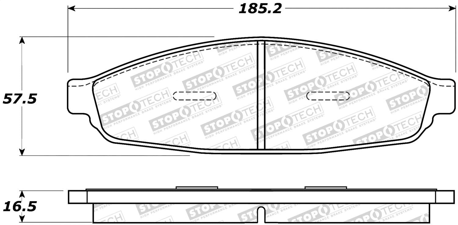 Front StopTech 308.09530 Brake Pads with Shims and Hardware Street