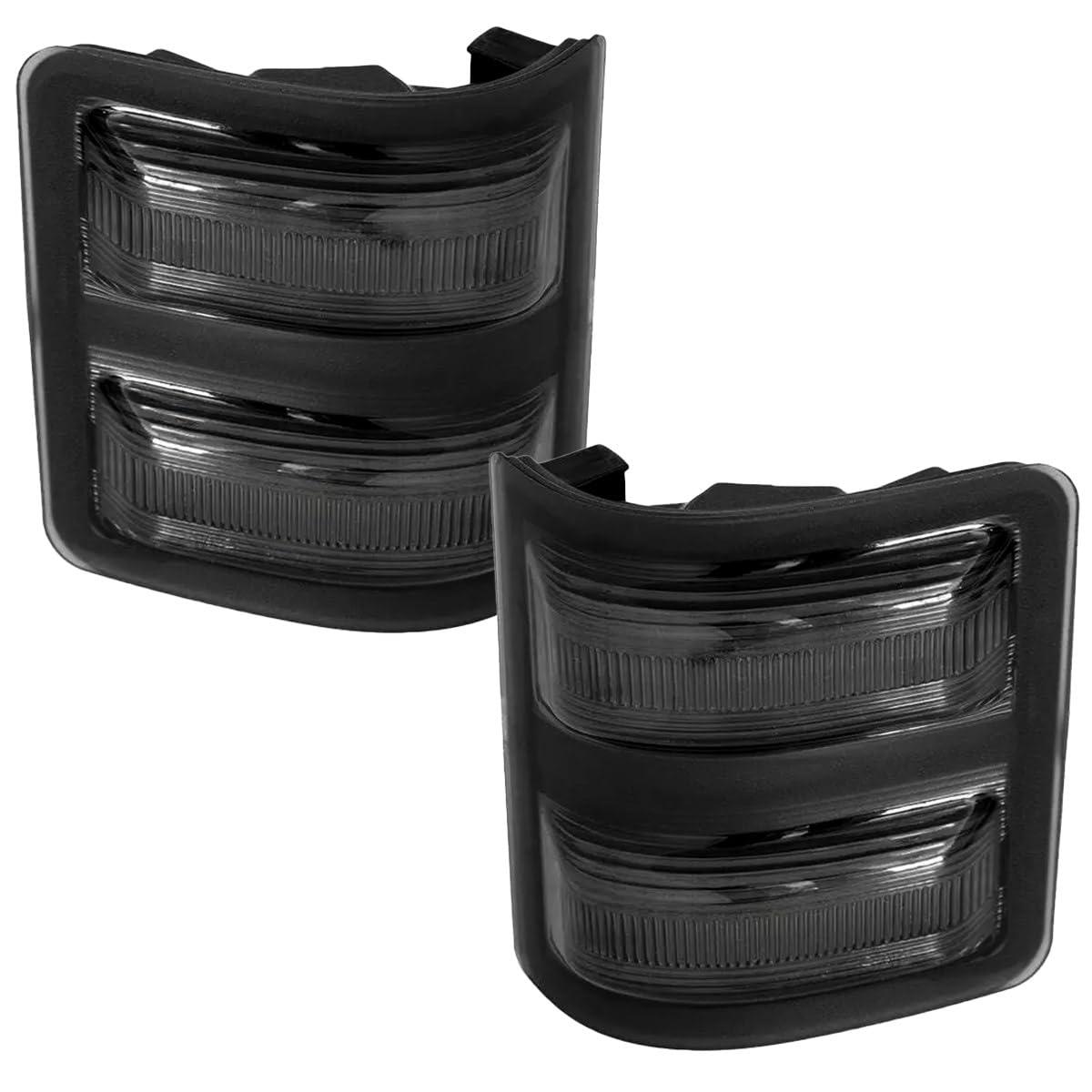 Smoked RECON 264140WHBKS 2 Piece Mirror Light LED compatible with Ford F250 F350 Superduty 08-16