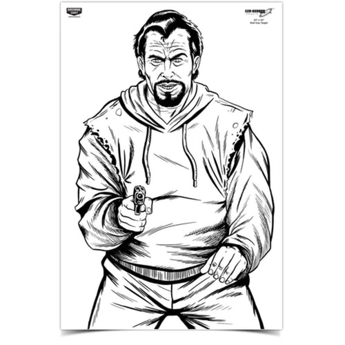 Birchwood Casey BC Bad Guy Eze-Scorer Paper Targets (Per 100), 23 x 35-Inch, Black