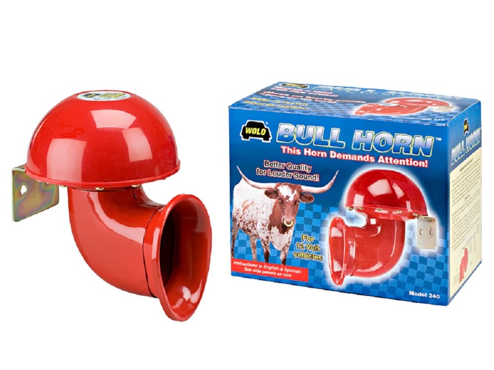 Bull Horn Wolo (340) - 12 Volt, Red