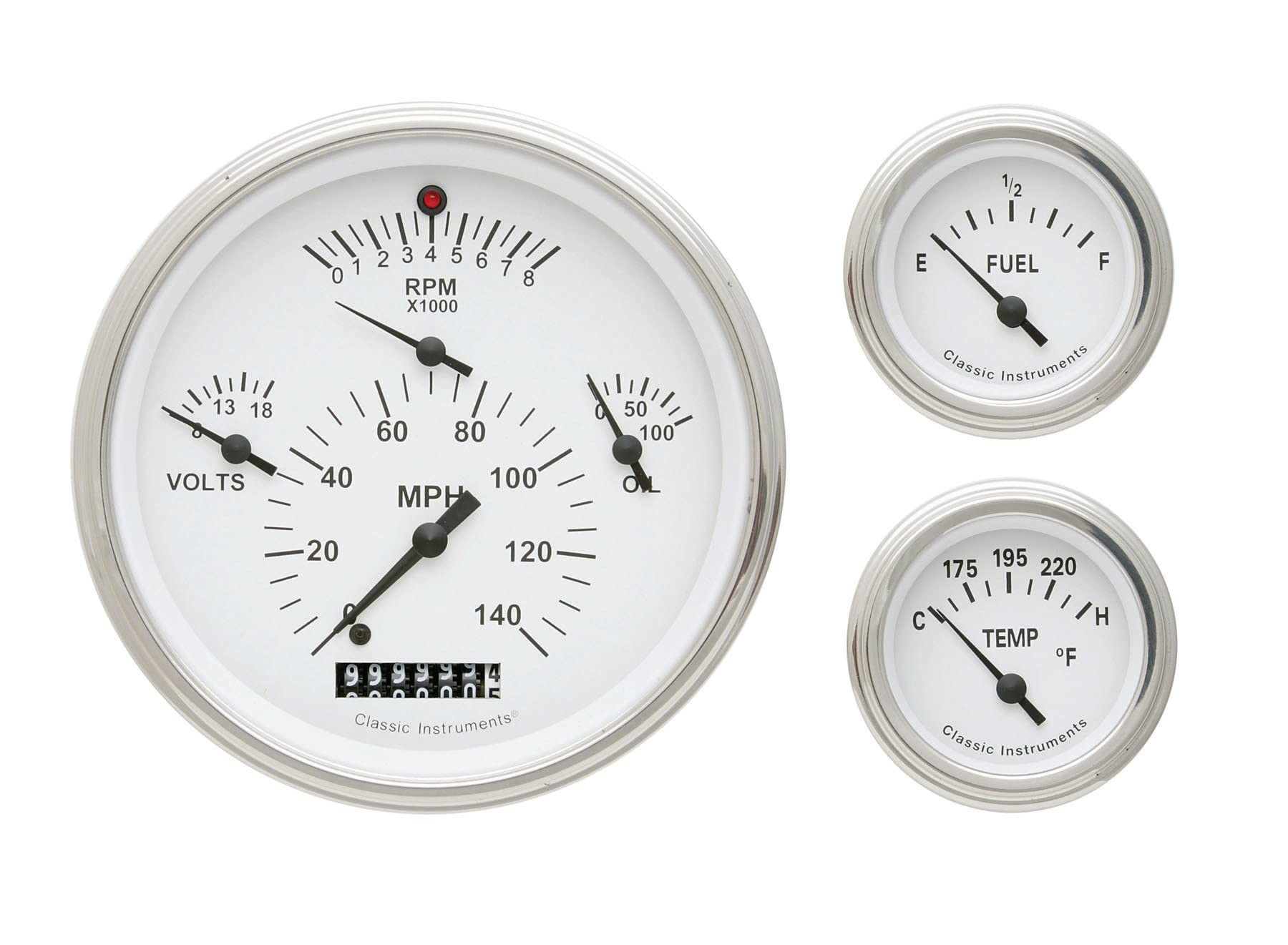 Gauge Package Classic Instruments CH01WSLF White