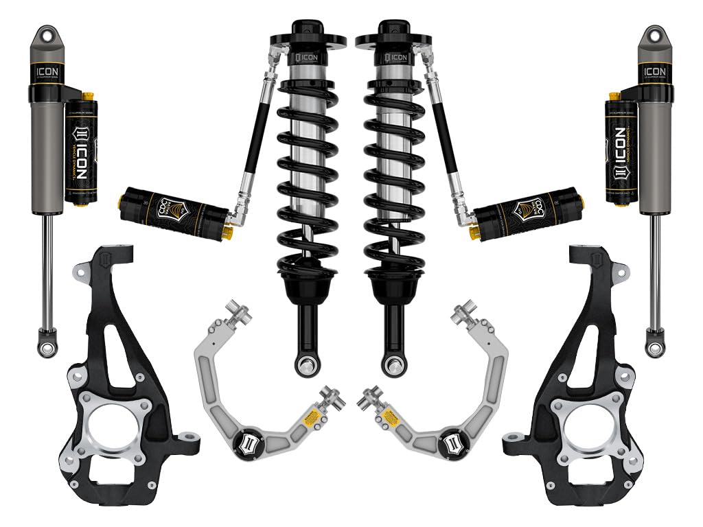 2021-2024 Ford F-150 ICON 4WD, 3.5-4.5" Lift, Stage 4 Suspension System, Billet, CDCV