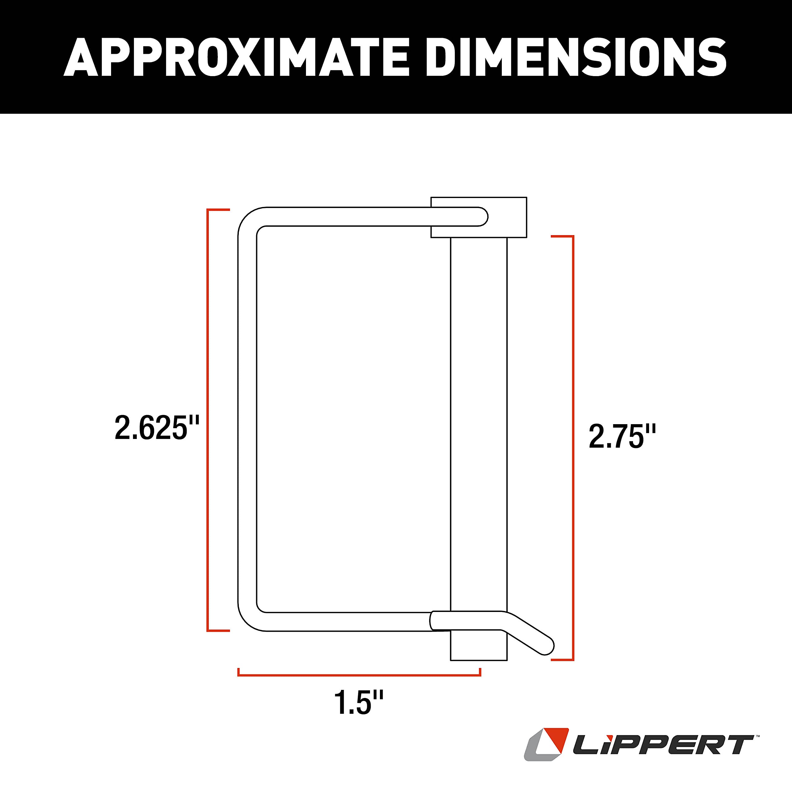 Lippert Components 3.0 Ground Control Replacement RV Leveling System Jack Footpad Snap Pin, 3" x 3/8" Diameter Snapper with Spring Clip - 225598