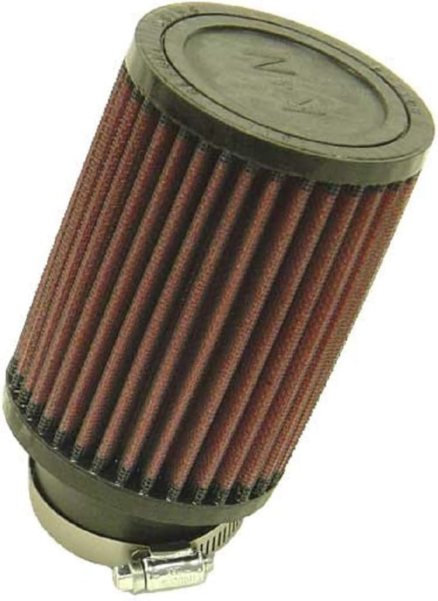 High-Flow K&N Original Lifetime Universal Clamp-On Air Filter: High Performance, Premium, Washable: Flange Diameter: 2.25 In, Filter Height: 5 In, Flange Length: 1 In, Shape: Round, RU-1710