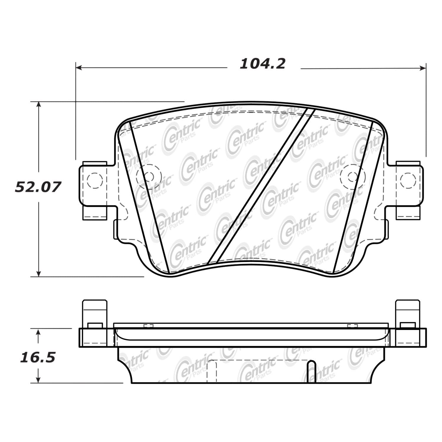 Posi-Quiet Premium Cerami - Centric Parts, Inc. (105-17790)