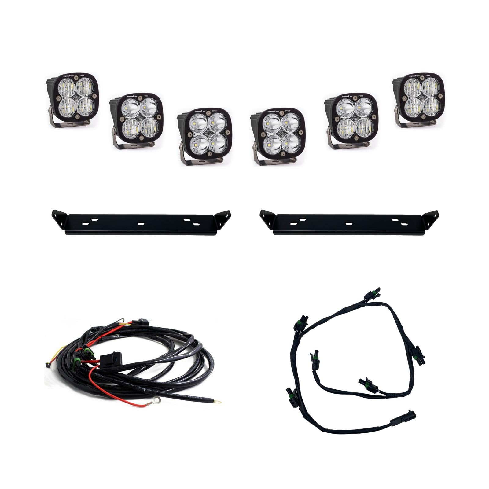 Baja Designs Behind Grille Light Kit Squadron Pro LED for Ford F-150 Raptor 2021+ Truck (Multi-Pattern; Clear)