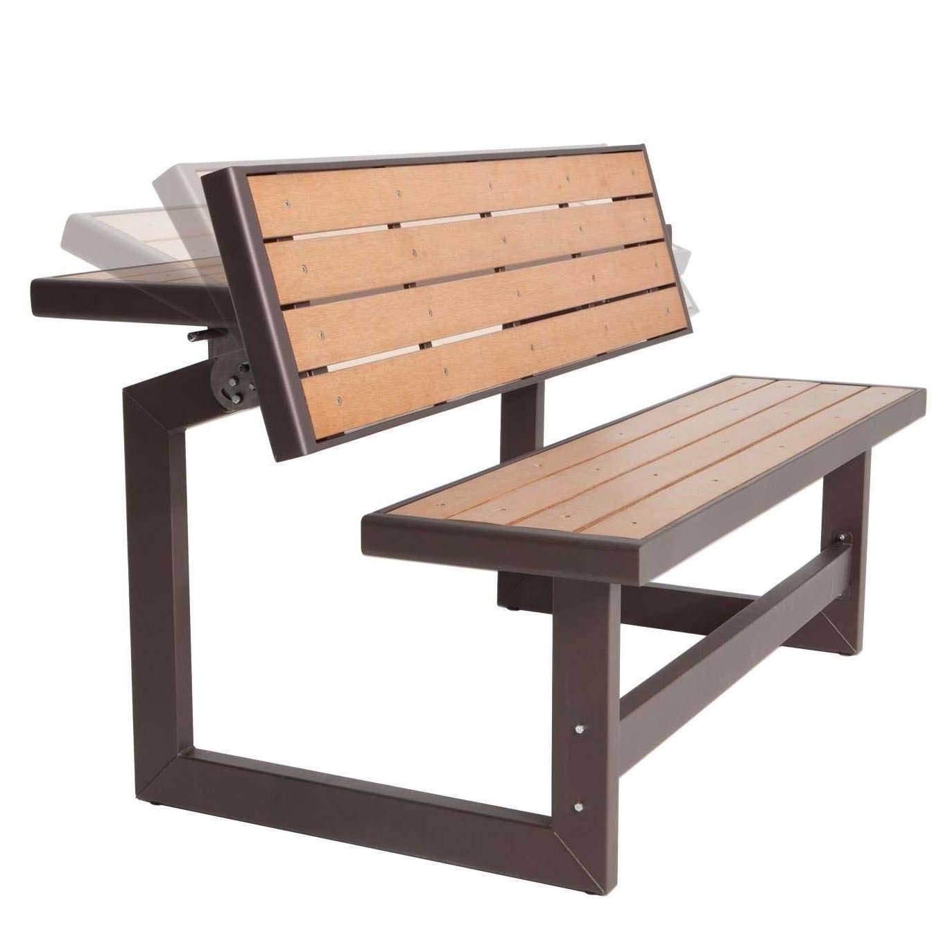 60054 LIFETIME Convertible Bench / Table, Faux Wood Construction