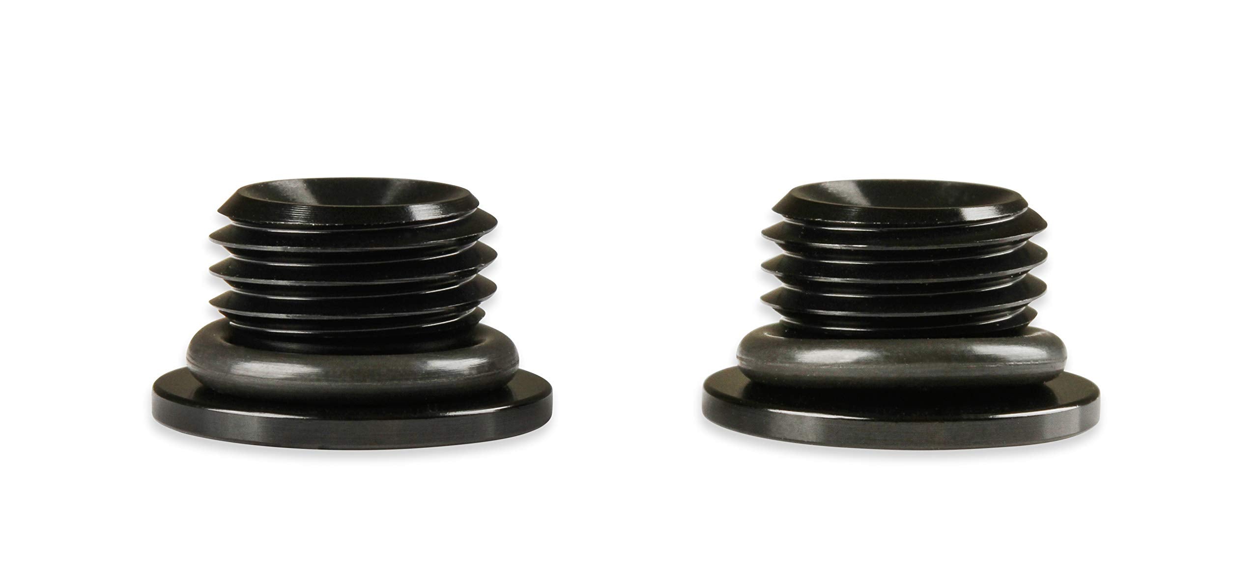 Black Earl's -3An Low Profile Port Plug, 2Pk