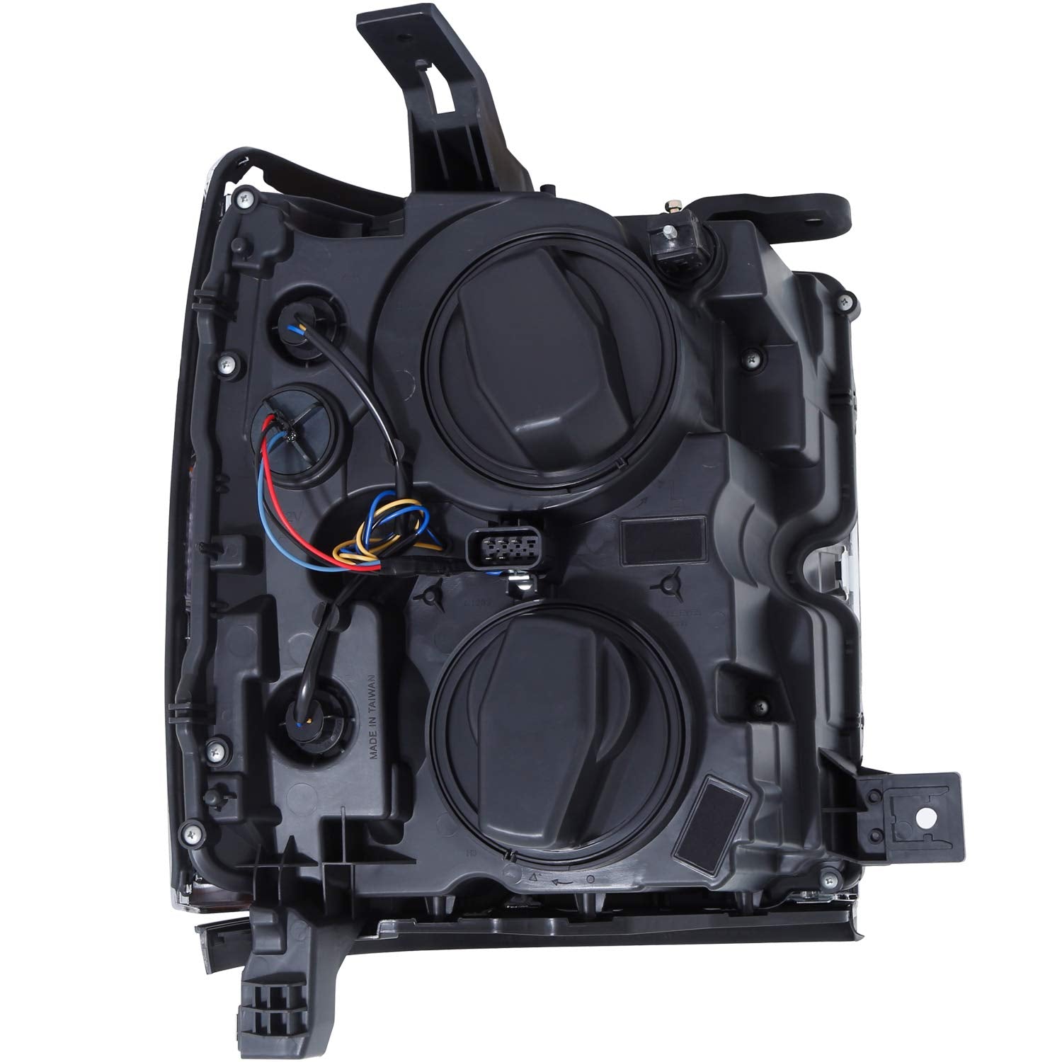 CHEVY SILVERADO 2500HD,3500HD 15-19 ANZOUSA PROJECTOR PLANK STYLE H.L. BLACK CLEAR AMBER